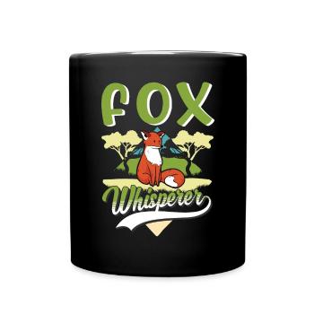 Fuchs Flüsterer Rotfuchs Fuchsflüsterer - Tasse einfarbig - Schwarz - Vorne