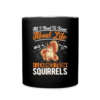 Amoureux des écureuils - Mug uni - noir - Devant
