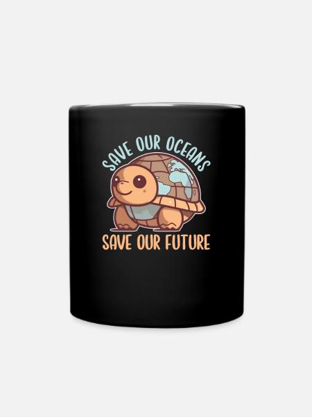 La Terre des tortues sauve nos océans sauve notre avenir - Mug uni - noir
