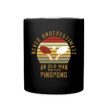 Lustiger Tischtennis Spruch Tischtennis - Tasse einfarbig - Schwarz - Vorne