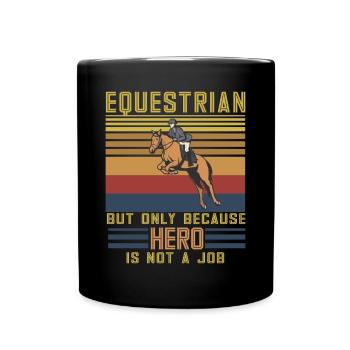 Schönes Reiten Pferde Spruch für Reiter - Tasse einfarbig - Schwarz - Vorne
