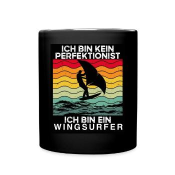 Ich Bin Ein Wingsurfer - Tasse einfarbig - Schwarz - Vorne