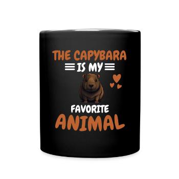 Animal préféré Capybara Animal Gift Capybara - Mug uni - noir - Devant