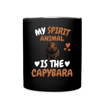 My Spiritual Animal Gift Funny Capybara - Full Colour Mug - black - Front