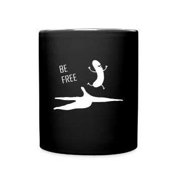 Soyez libre Banane | Drôle d’homme banane | Courir Banana - Mug uni - noir - Devant