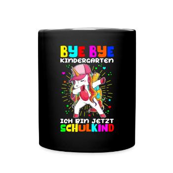Einschulung Schulanfang Schulkind Schule Geschenk - Tasse einfarbig - Schwarz - Vorne