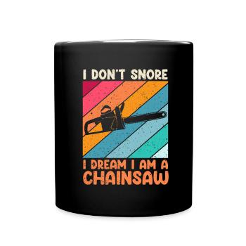 Ronflement à la tronçonneuse drôle - Mug uni - noir - Devant