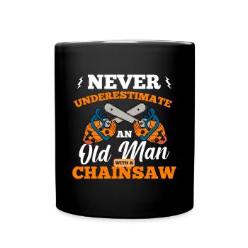 Cadeau à la tronçonneuse - Mug uni - noir - Devant