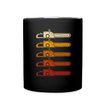 Tronçonneuse Rétro - Mug uni - noir - Devant