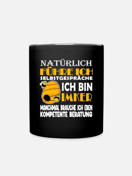 Imker Honig Imkerei - Imker Geschenk - Tasse einfarbig - Schwarz