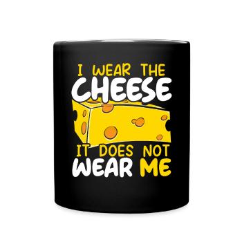 Je porte le fromage Il ne me porte pas de nourriture au fromage - Mug uni - noir - Devant