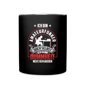 Amateurfunker nicht reparieren Hobbyfunker - Tasse einfarbig - Schwarz - Vorne