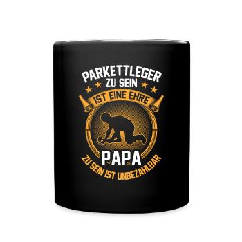 Parkettleger sein ist eine Ehre Fliesenleger - Tasse einfarbig - Schwarz - Vorne