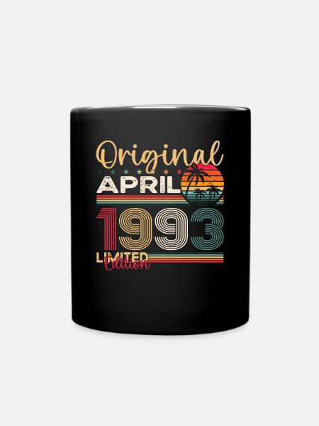 30e anniversaire homme April Né 1993 Original - Mug uni - noir