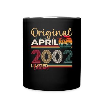 21e anniversaire homme April Né 2002 Original - Mug uni - noir - Devant