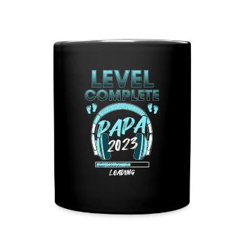 Level Complete PAPA 2023 Loading Expectant Dad - Full Colour Mug - black - Front