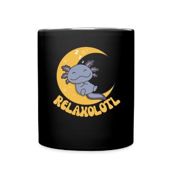 Relaxolotl Axolotl lovers sweet animals relax - Full Colour Mug - black - Front