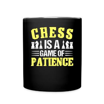Schach Schachfigur König Bauer Traum - Tasse einfarbig - Schwarz - Vorne