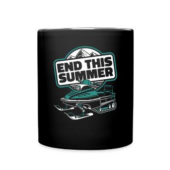 End This Summer Snow Motorcycle Snowmobile Rider - Full Colour Mug - black - Front