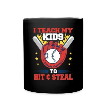 Baseball Vater Lustiges Zitat Baseballspieler - Tasse einfarbig - Schwarz - Vorne
