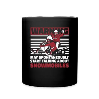 Peut spontanément parler de motoneiges - Mug uni - noir - Devant