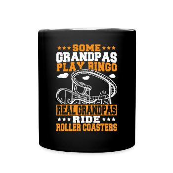 Montagnes russes Grand-père du parc d’attractions Grand-père - Mug uni - noir - Devant