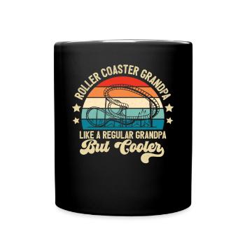 Theme Park Grandfather Amusement Park Roller Coast - Tasse einfarbig - Schwarz - Vorne