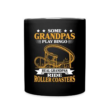 Grandfather Theme Park Amusement Park Grandpa Roll - Tasse einfarbig - Schwarz - Vorne