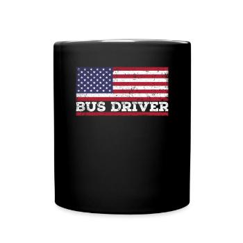 USA Flag Bus Driver America Lasher - Mug uni - noir - Devant