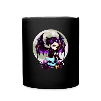 Cute Goth Bat Wing Gothic Grufti - Full Colour Mug - black - Front