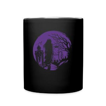 Goth geht über Friedhof - Gothic Grufti - Tasse einfarbig - Schwarz - Vorne