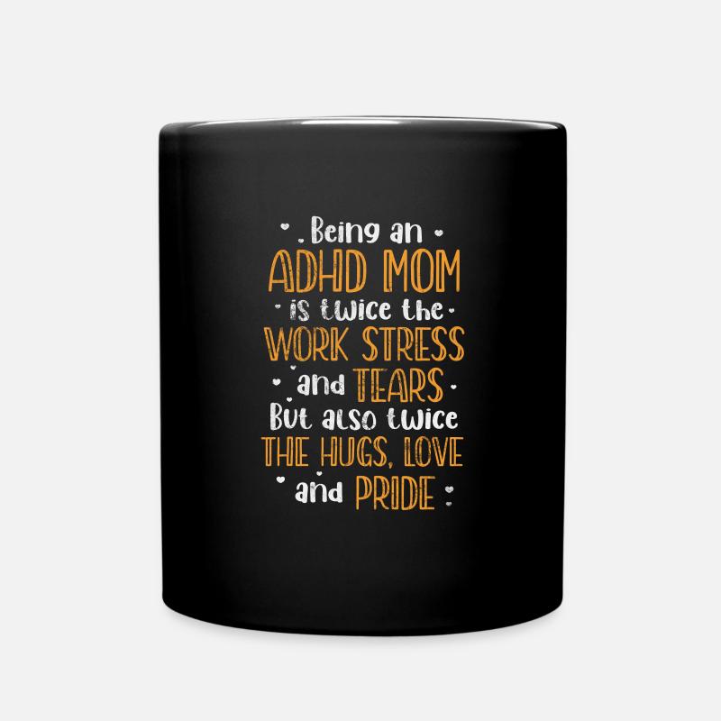 ADHS Mutter - Tasse einfarbig - Schwarz