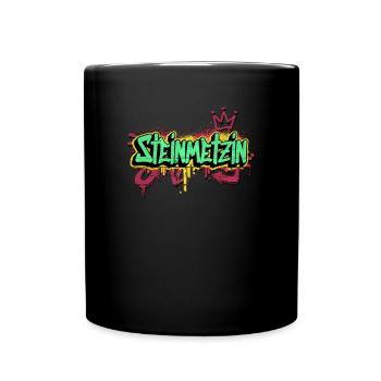 Handwerker Steinmetz Graffiti-Art Steinmetzin - Tasse einfarbig - Schwarz - Vorne