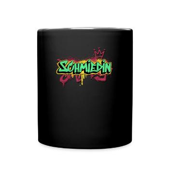 Schmied Graffiti-Art Handwerker Schmiedin - Tasse einfarbig - Schwarz - Vorne