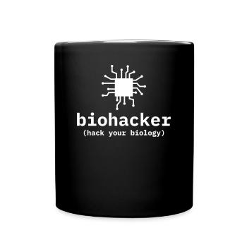 Biohacker Hack Your Biology - Full Colour Mug - black - Front