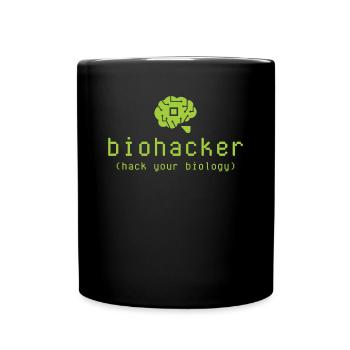 Biohacker Hack Your Biology - Full Colour Mug - black - Front