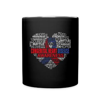 Sensibilisation aux maladies coronariennes Lutte contre les maladies cardiaques Soutien à l’espoir - Mug uni - noir - Devant
