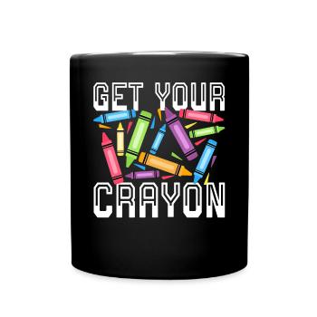 Get Your Crayon Coloring Artistic Drawing Color - Full Colour Mug - black - Front