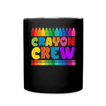 Crayon Crew Färbung Künstlerische Zeichnung Farbe - Tasse einfarbig - Schwarz - Vorne