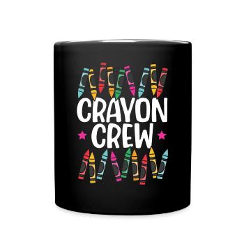 Crayon Crew Färbung Künstlerische Zeichnung Farbe - Tasse einfarbig - Schwarz - Vorne