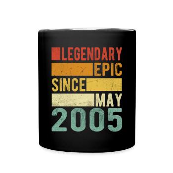 Anniversaire Mai 2005 Épopée légendaire - Mug uni - noir - Devant