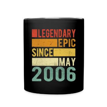 Anniversaire Mai 2006 Épopée légendaire - Mug uni - noir - Devant