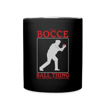 Boccia Bocce | Bocciaspieler Boulesport Geschenk - Tasse einfarbig - Schwarz - Vorne