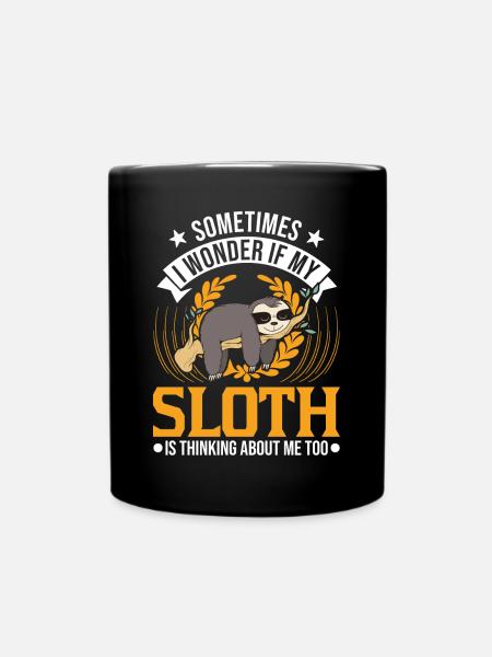 Faultier Liebhaber - Tasse einfarbig - Schwarz
