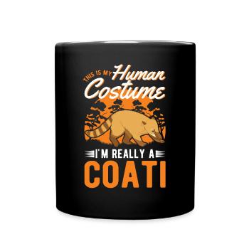 Coati Costume Humain Halloween Coati Proboscis - Mug uni - noir - Devant