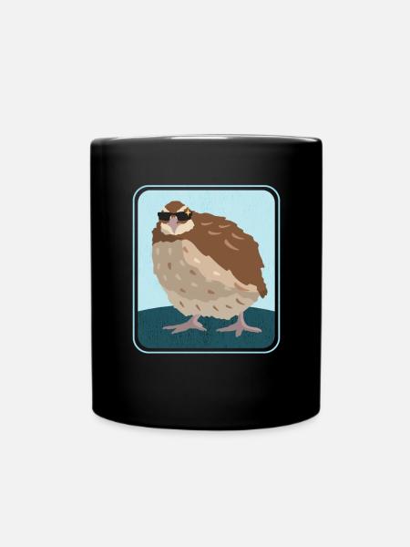 Wachtel Wachtelzüchter | Wachtelhaltung Geschenk - Tasse einfarbig - Schwarz