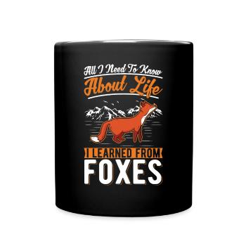 Fox Gift Red Fox - Full Colour Mug - black - Front