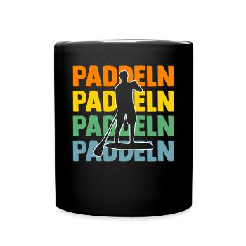 Stand Up Paddeling - Tasse einfarbig - Schwarz - Vorne