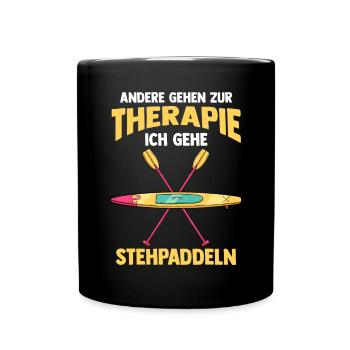 Stand Up Paddeling - Tasse einfarbig - Schwarz - Vorne