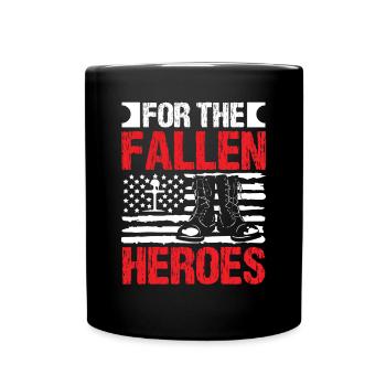 Soldier For The Fallen Heroes Military Army Veteran - Full Colour Mug - black - Front